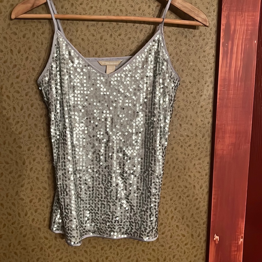 sequined tank top